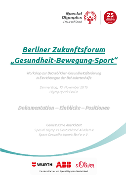 Titelseite Broschüre Berliner Zukunftsforum